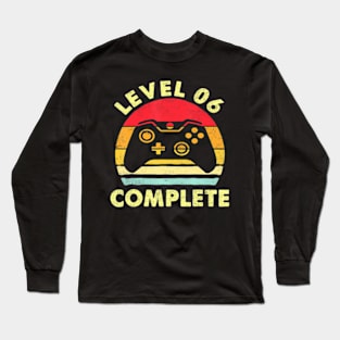 Level 6 Complete  Celebrate 6th Wedding Long Sleeve T-Shirt